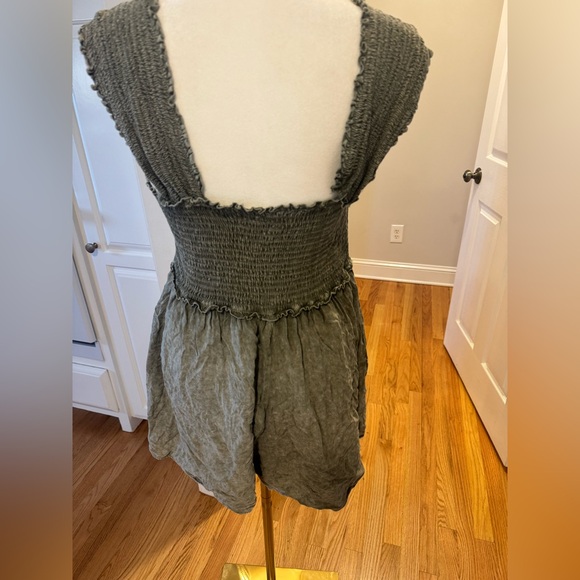 Green Smocked Romper - Picture 5 of 5